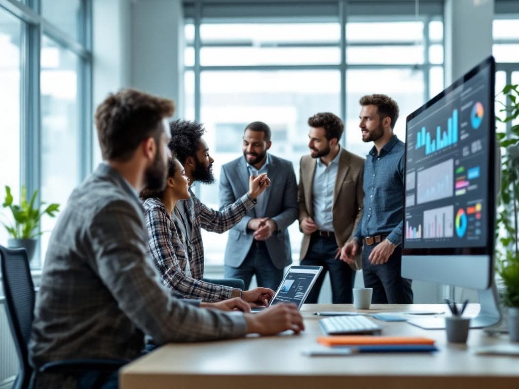 Full-Service-Team bei der Analyse einer Hausverwaltungs-Software